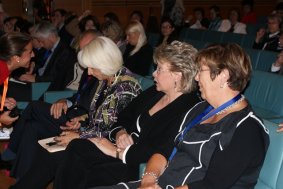 Viviane Reding, con la Alcaldesa de Cádiz, Teófila Martínez